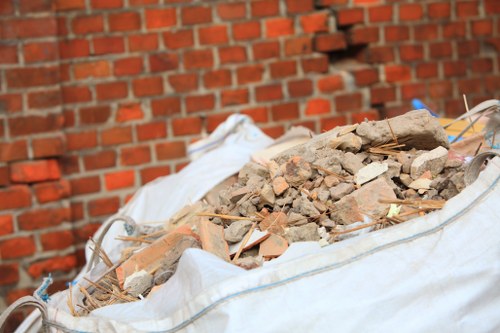 Clean construction site after waste removal
